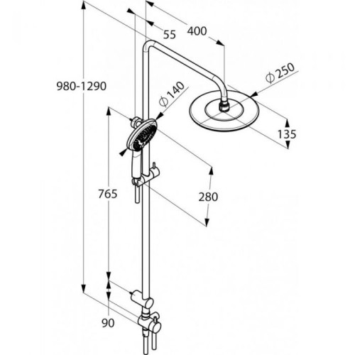 Душевой гарнитур KLUDI Freshline, 6709005-00